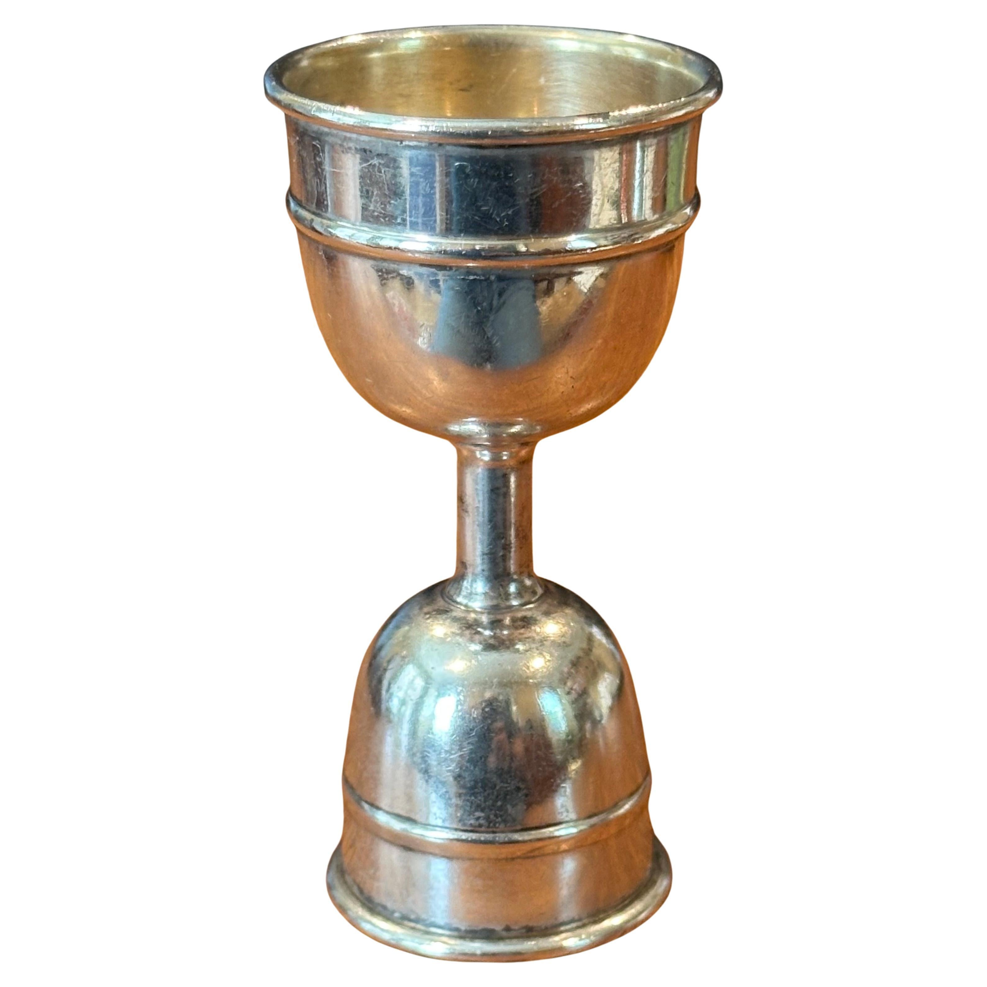 Ein seltenes MCM zweiseitiges Sterlingsilber Glas von Inman, ca. 1950er Jahre. Das Stück ist in gutem Zustand und misst 1,875 