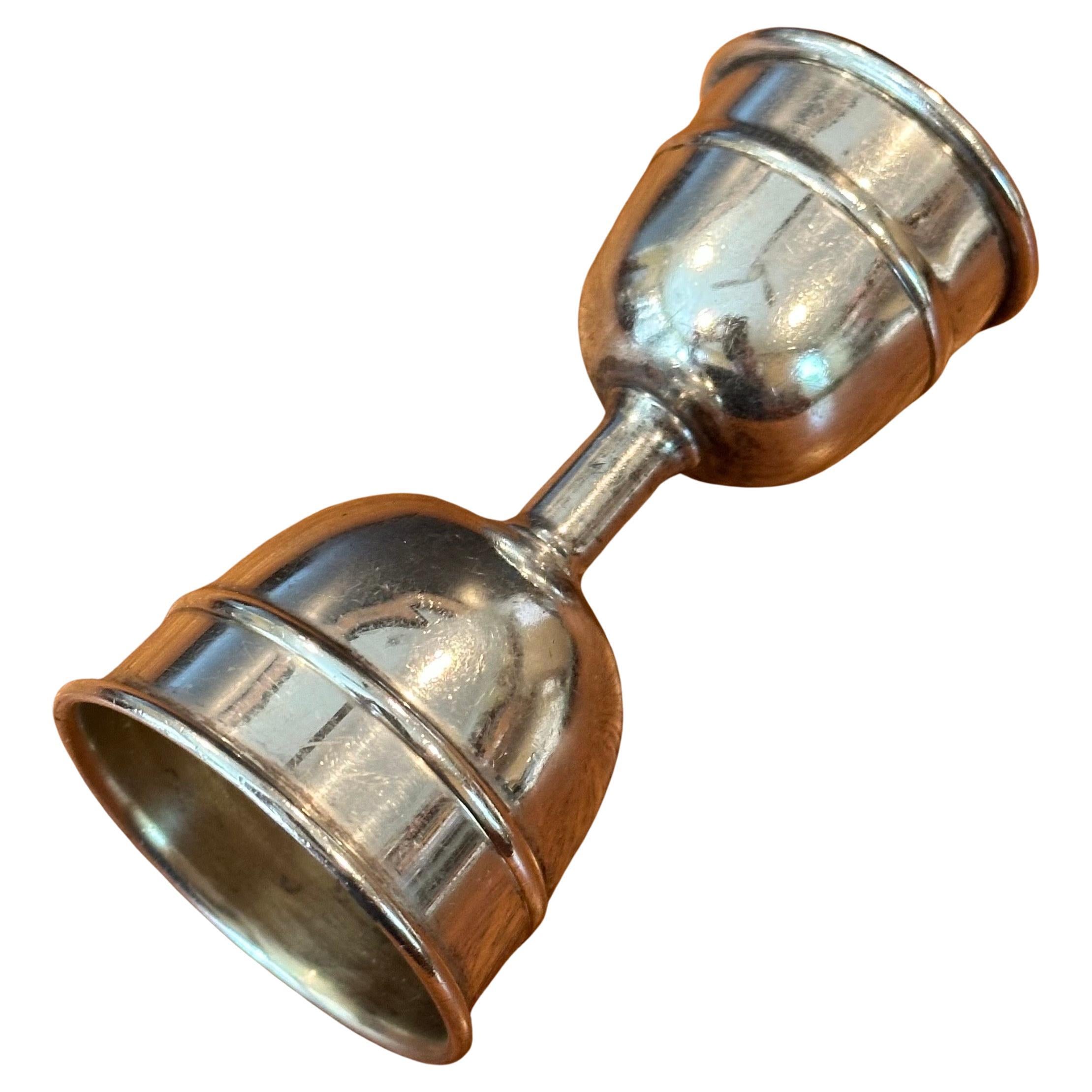 MCM Zweiseitiger Jigger/Schuhglas aus Sterlingsilber von Inman (amerikanisch) im Angebot