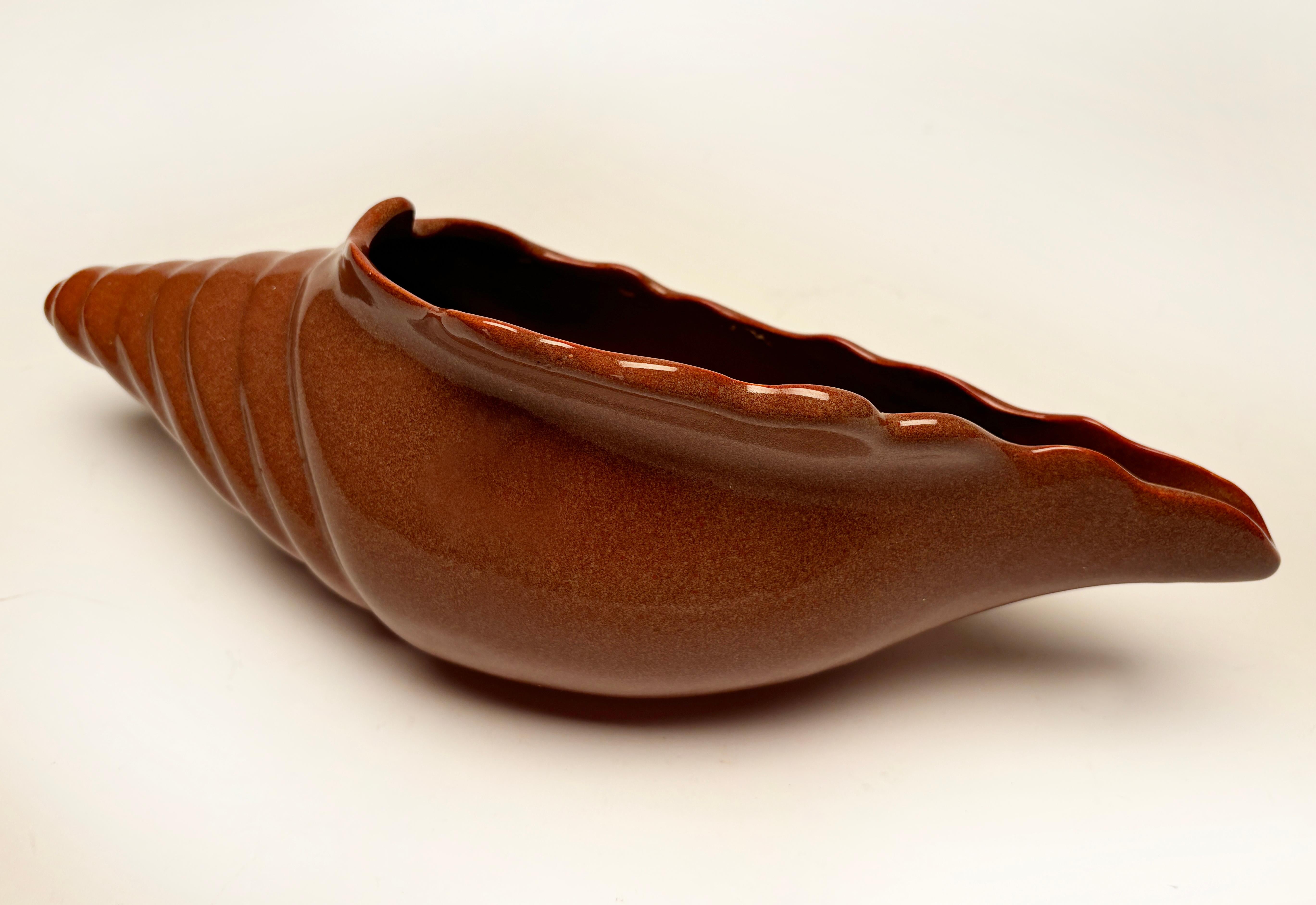 Poteries MCM Van Briggle Coquille de Conque en Citrouille en vente