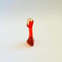 MCM Viking Epic Persimmon Orange Swung Glass Vase