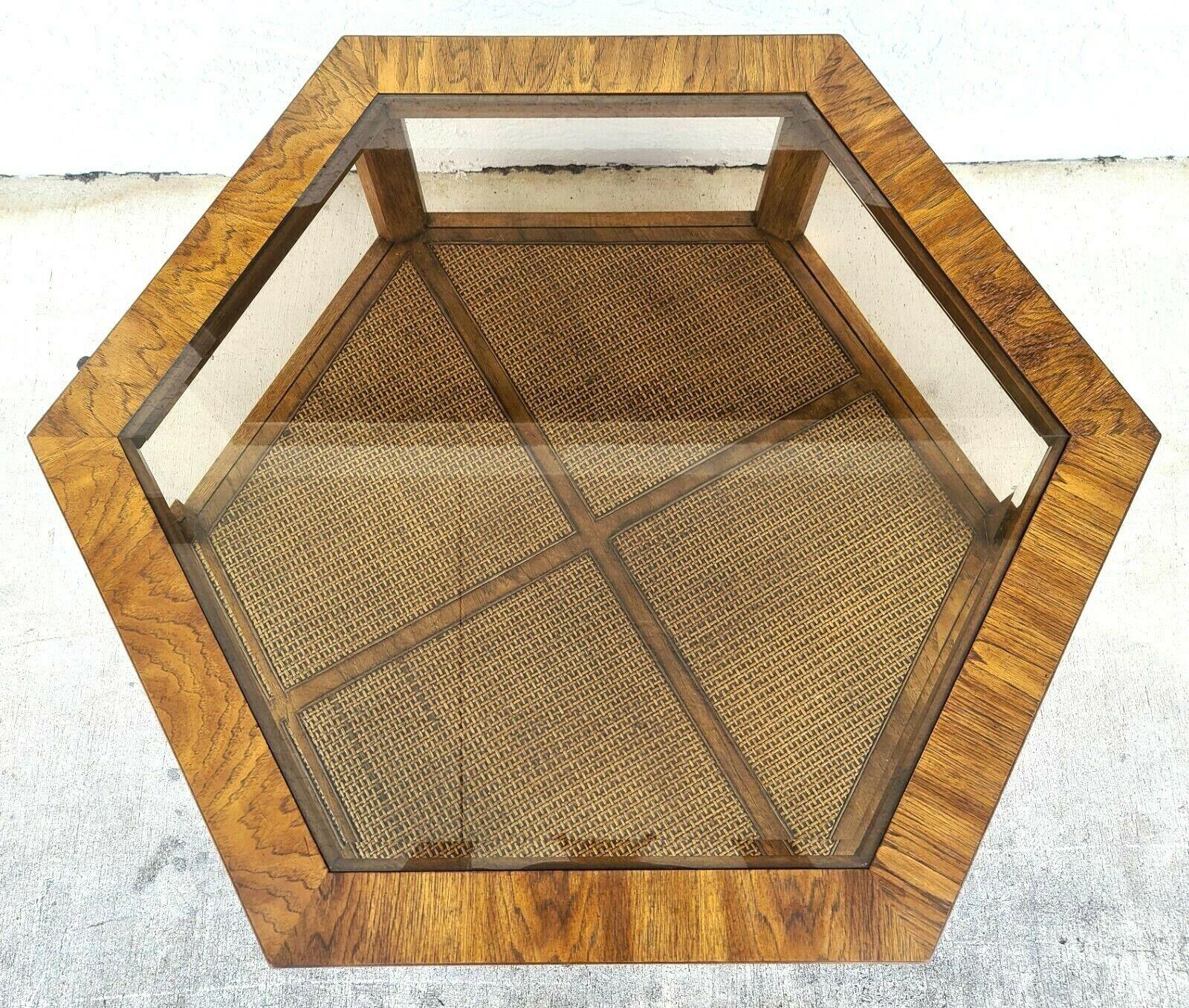 hexagon coffee table vintage