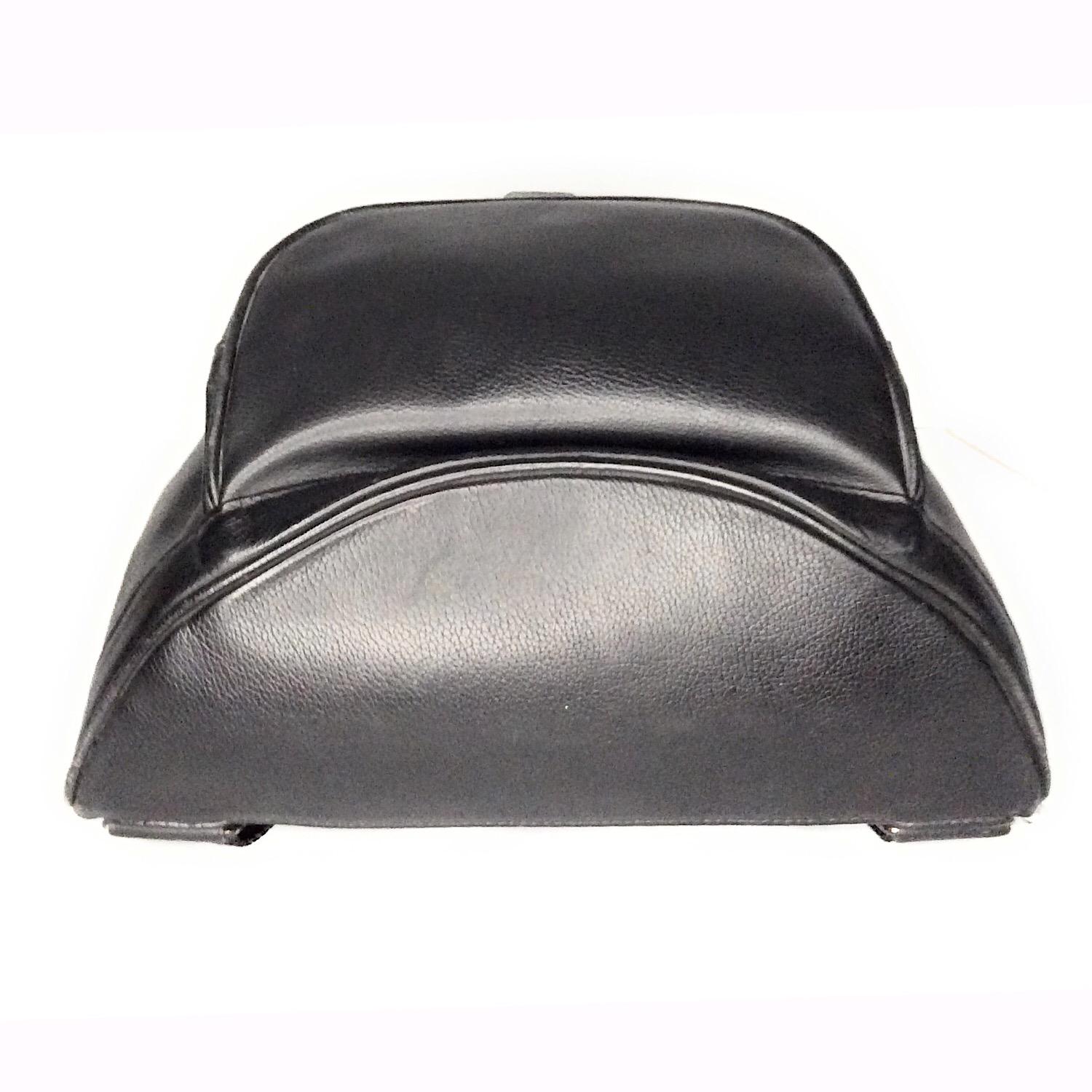 MCM Vintage Black Genuine Calfskin Leather Unisex Backpack In Good Condition For Sale In Scottsdale, AZ