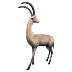 Escultura de antílope de latón MCM de 10,5 pulgadas estilo Loet Vanderveen - OFERTA DE CIERRE