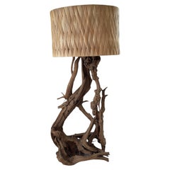 Custom Driftwood Floor Lamp Made in Hawaii circa 1960's 