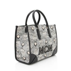 MCM Vintage Monogram Jacquard Small Tote