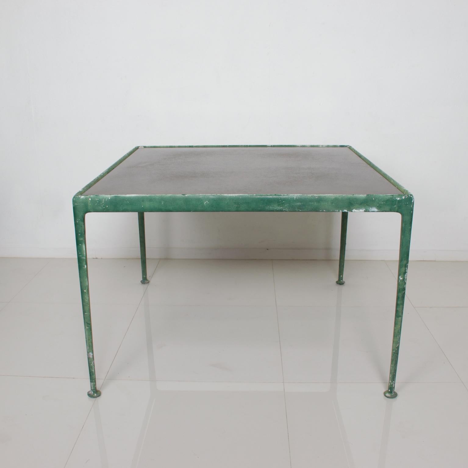 For your consideration: Outdoor vintage metal table by Richard Schultz, patio dining table for Knoll, circa 1960s, 