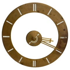 1930s Art Deco Table Clock Marble Stone Brass by Hammond CO Chicago IL