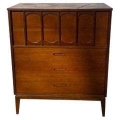 MCM Vintage Walnut Highboy Dresser