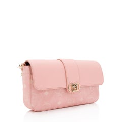MCM Visetos Calfskin Logo Mode Travia Small Shoulder Bag