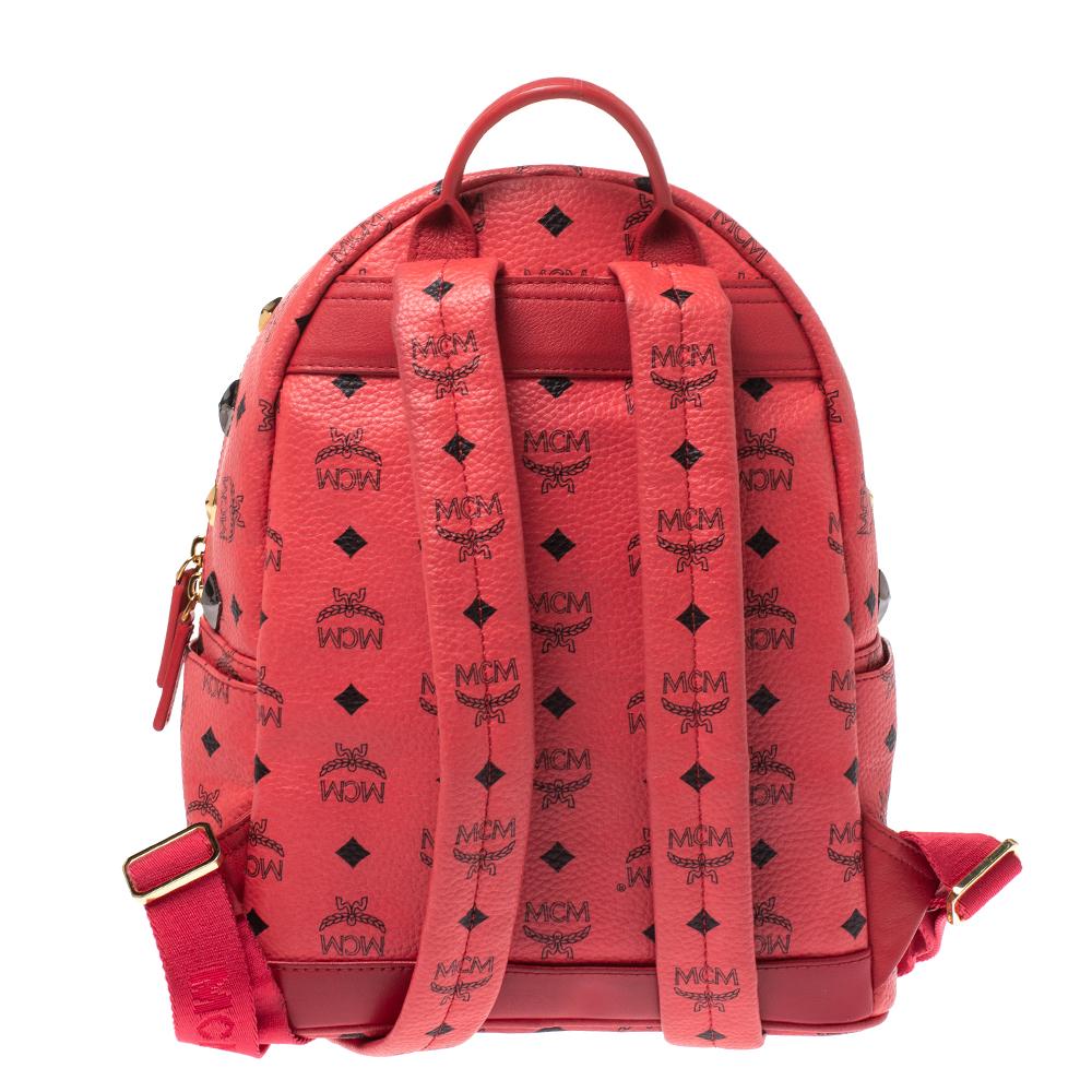 mcm backpack pink fake