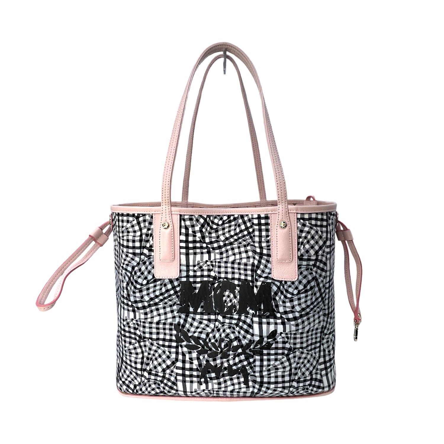 MCM Visetos Liz Soft Pink Reversible Tote 2