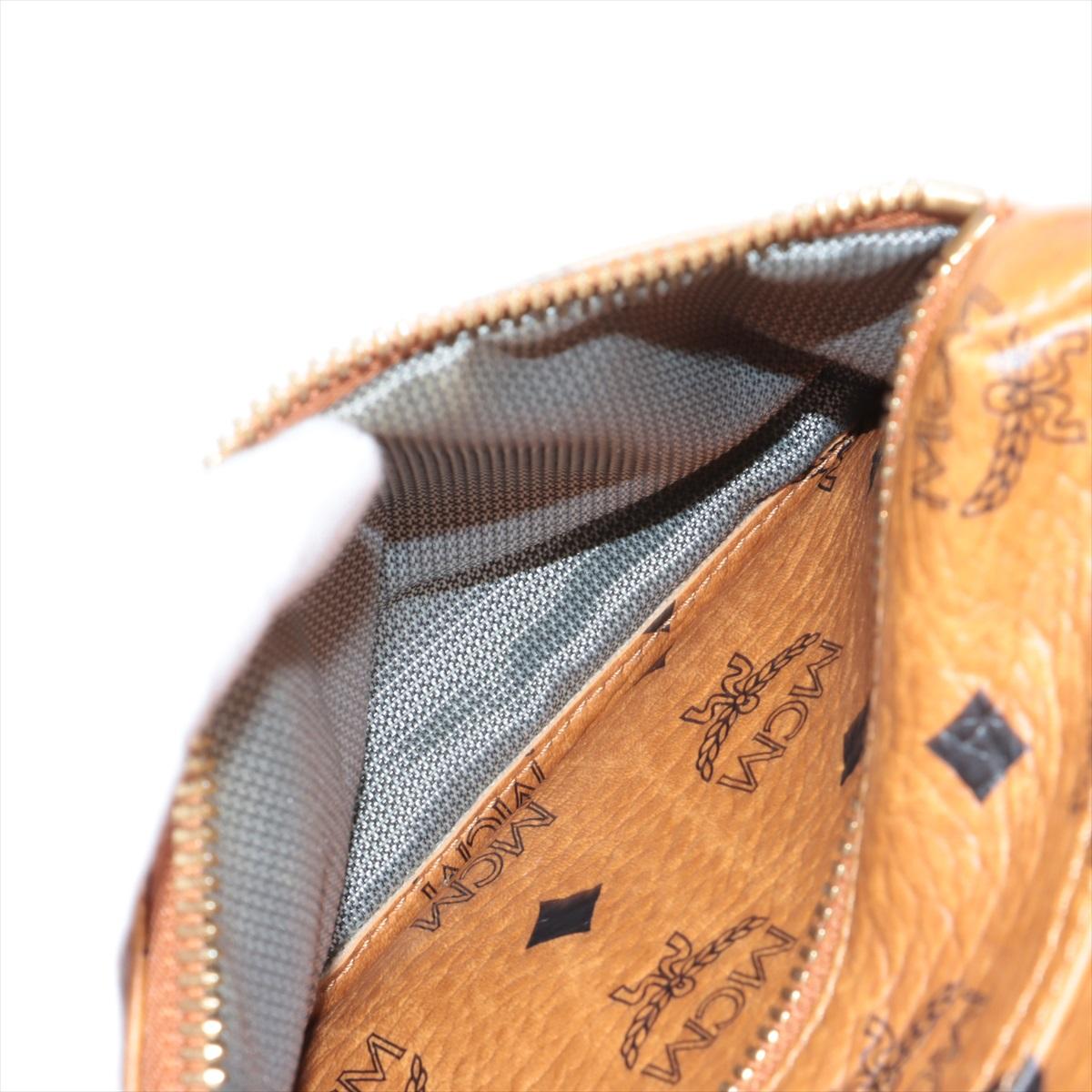 Zaino MCM Visetos Stark con borchie laterali Cognac in vendita 8