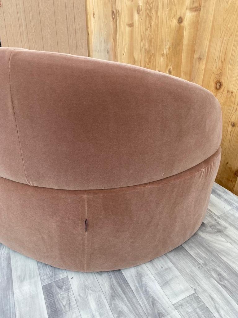 MCM Vladimir Kagan “Comete” Sofa for Roche Bobois Newly Upholstered Blush Mohair 5