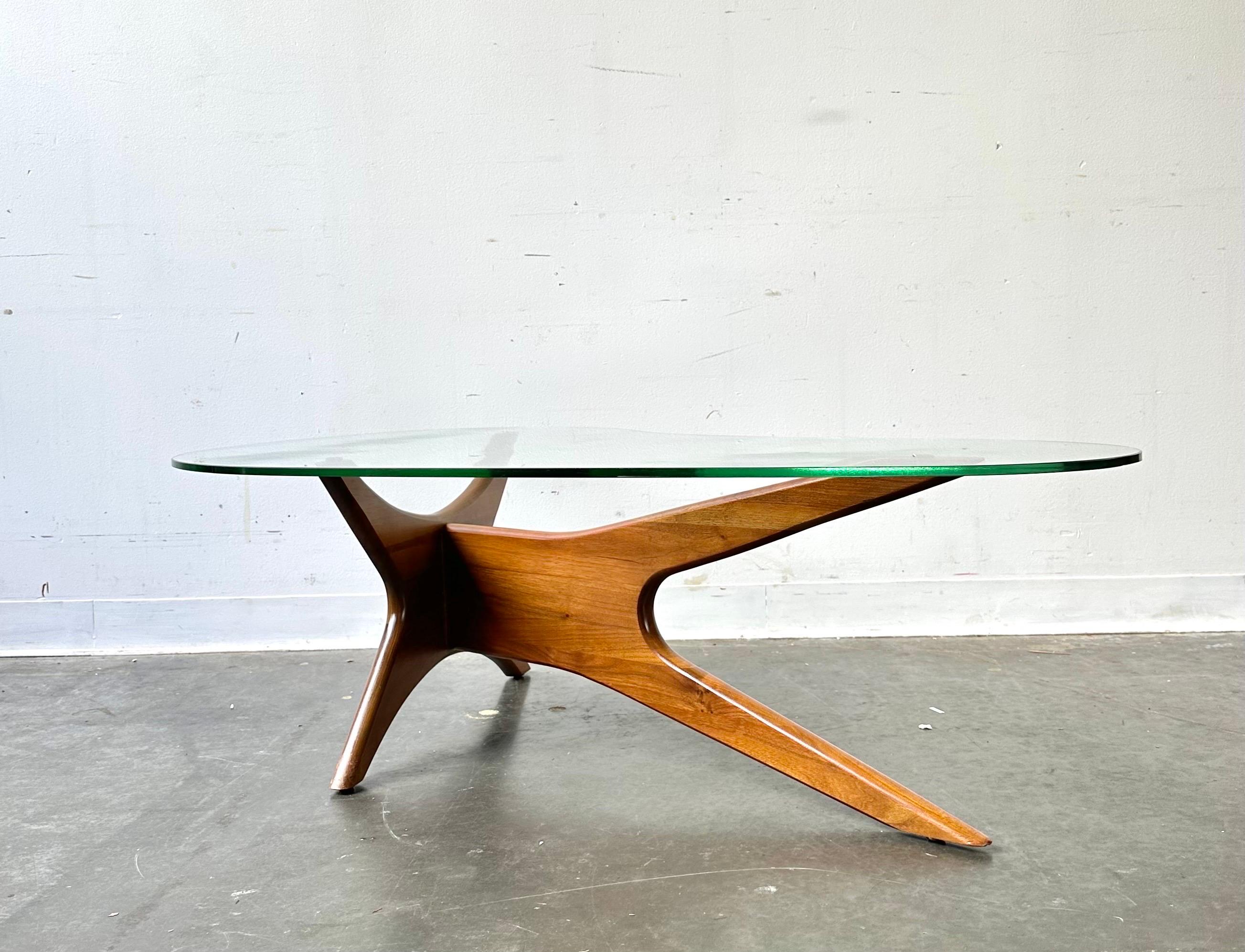 Mid-Century Modern MCM Walnut Adrian Pearsall Jacks Coffee Table 