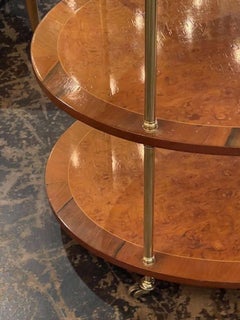 MCM Walnut and Brass Occasional Table