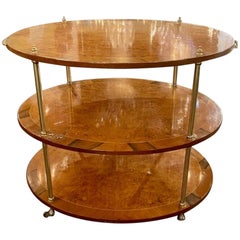 MCM Walnut and Brass Occasional Table