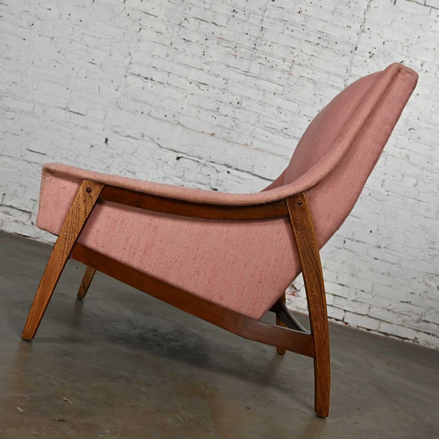 article fabric reclining chair walnut legs