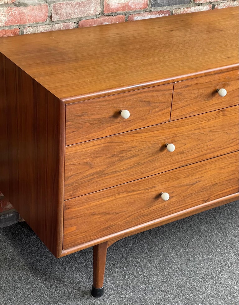 MCM Walnut "Declaration" Eight Drawer Dresser by Kipp Stewart for