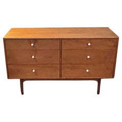 MCM Walnut "Declaration" Six Drawer Dresser by Kipp Stewart for Drexel