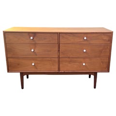 MCM Walnut "Declaration" Six Drawer Dresser by Kipp Stewart for Drexel