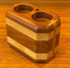 MCM Walnut & Maple Pencil Holder