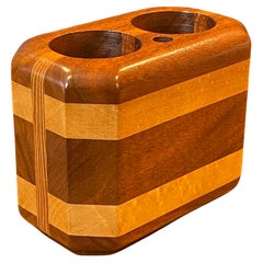 MCM Walnut & Maple Pencil Holder