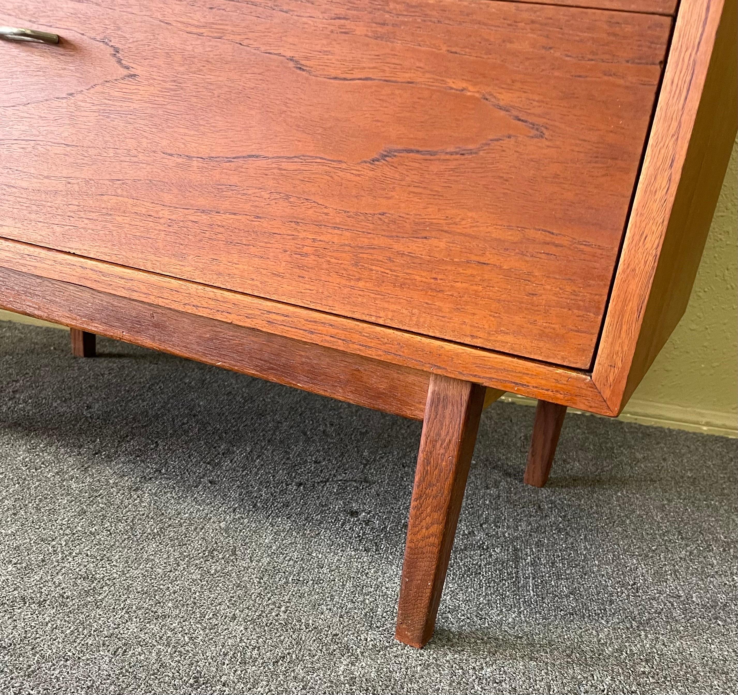 MCM Walnut Six Drawer Highboy Dresser in the Style of George Nelson 7