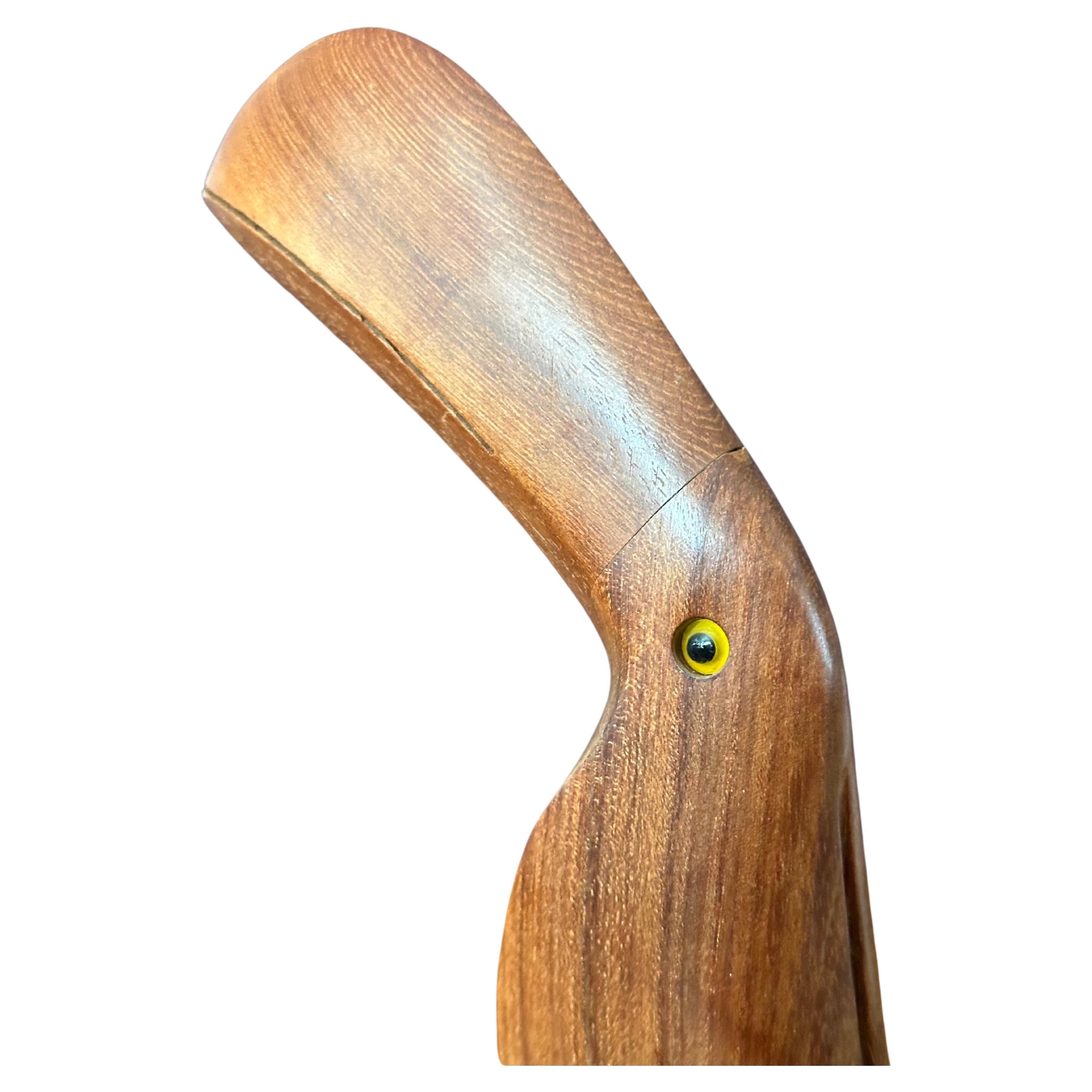 American MCM Walnut Toucan Sculpture  For Sale