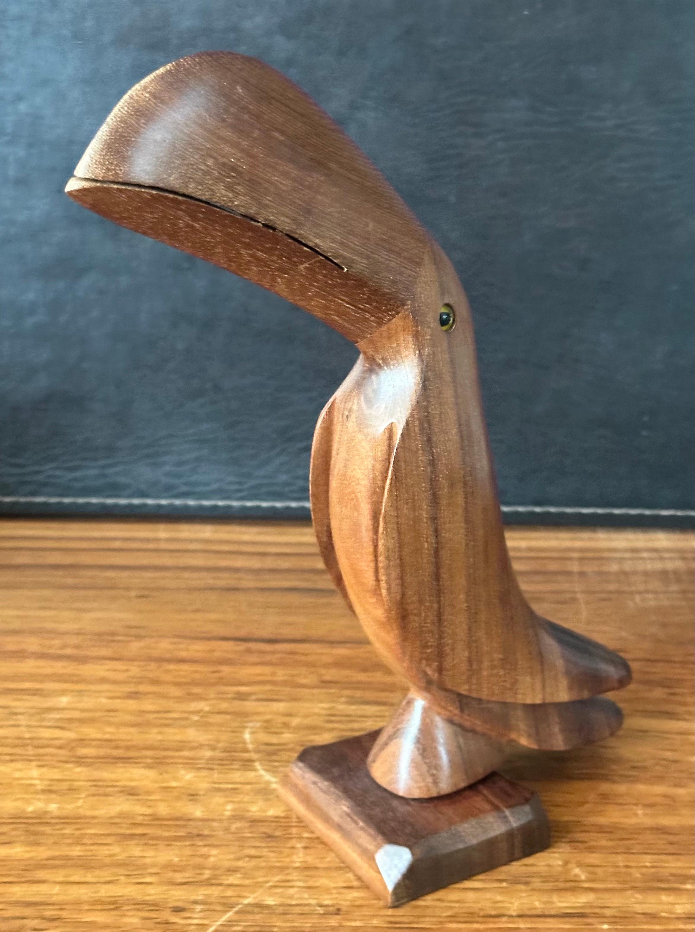 MCM Walnut Toucan Sculpture  For Sale 2