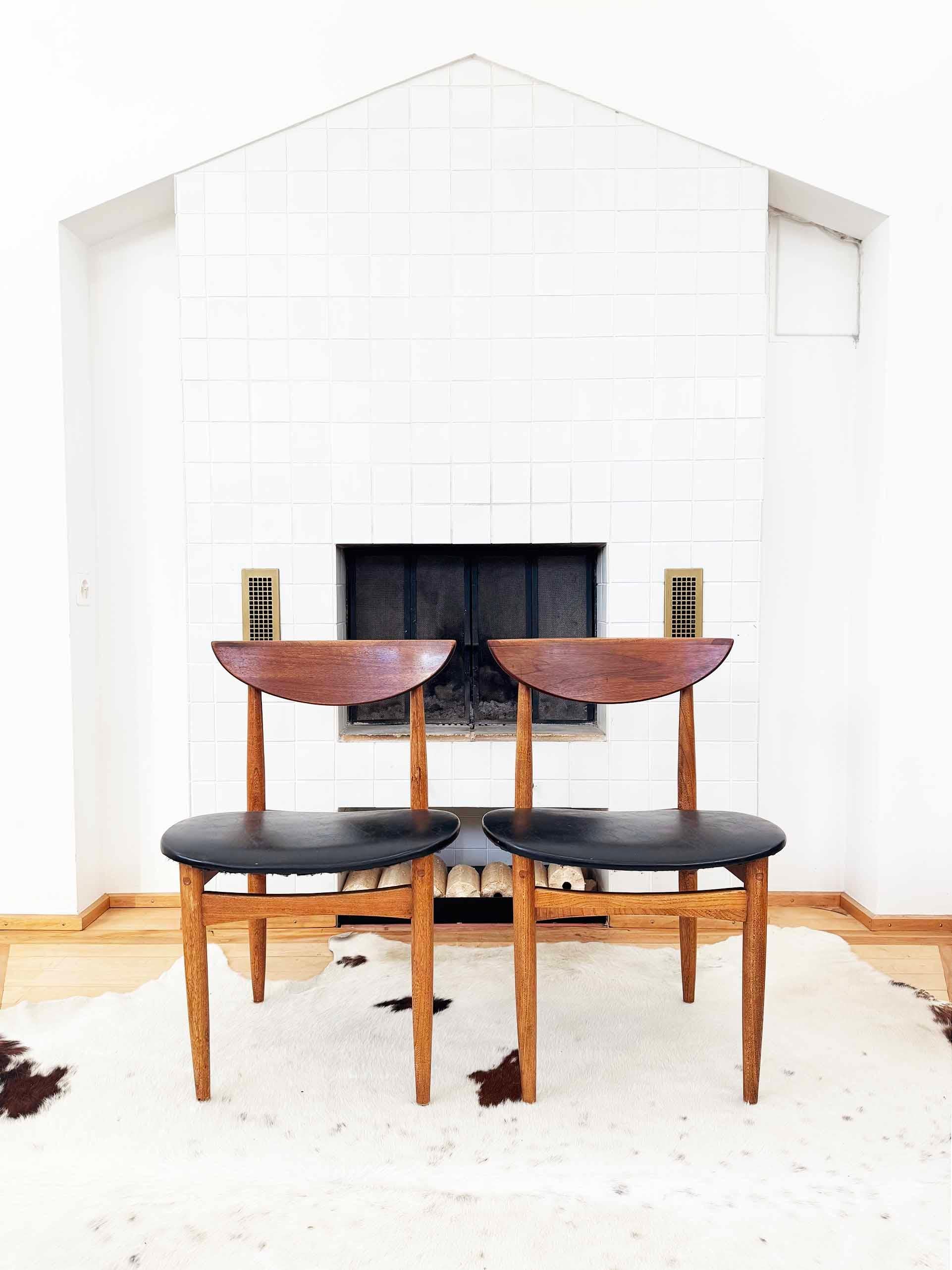 MCM Warren Church für Lane Perception Esszimmerstühle aus Nussbaumholz mit Katzenauge, 6er-Set im Angebot 5