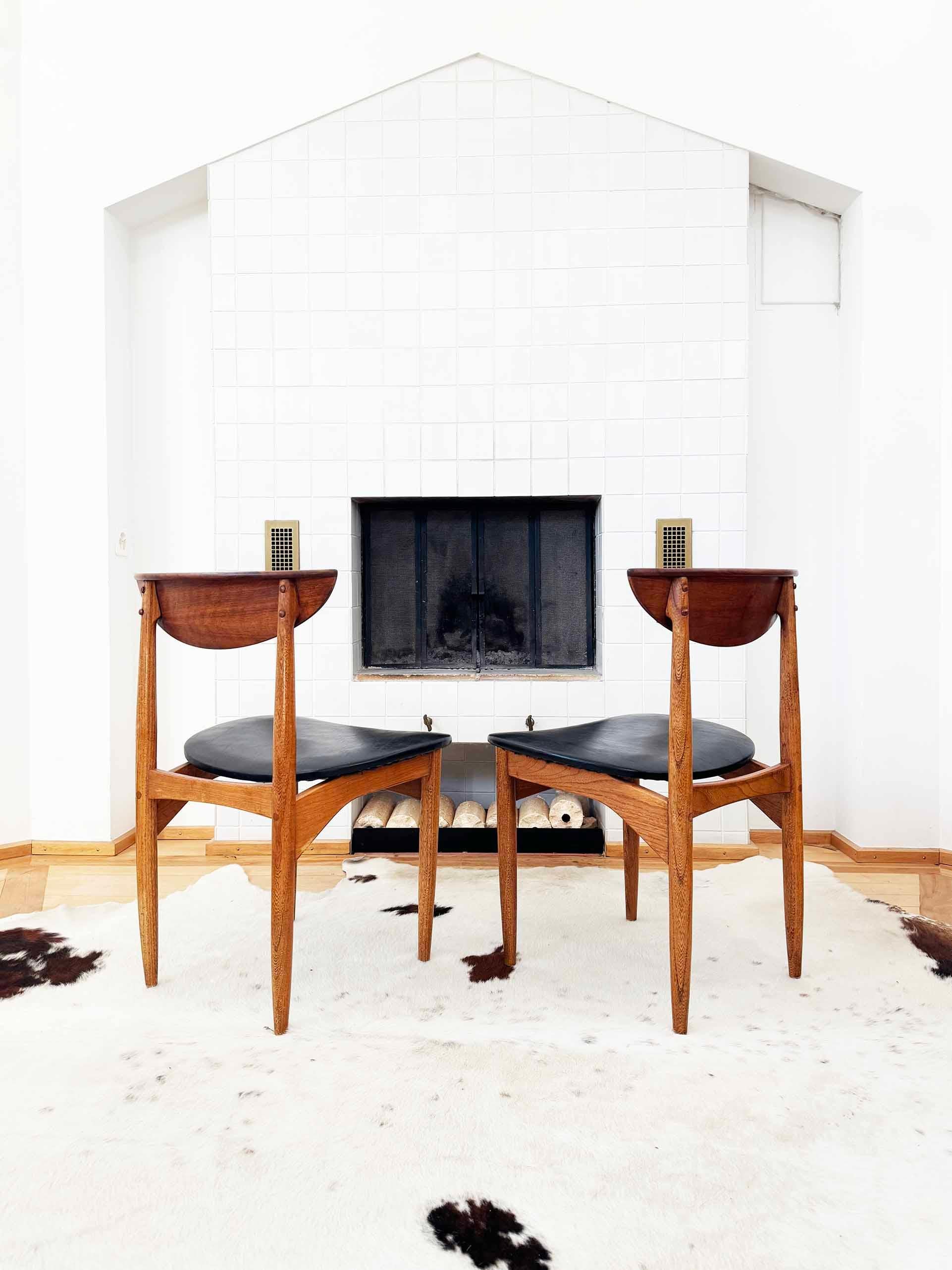MCM Warren Church für Lane Perception Esszimmerstühle aus Nussbaumholz mit Katzenauge, 6er-Set im Angebot 8