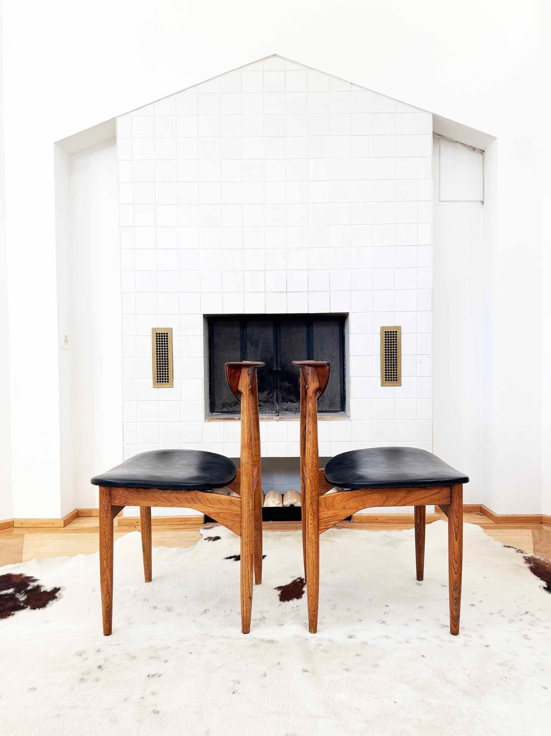 MCM Warren Church für Lane Perception Esszimmerstühle aus Nussbaumholz mit Katzenauge, 6er-Set im Angebot 10