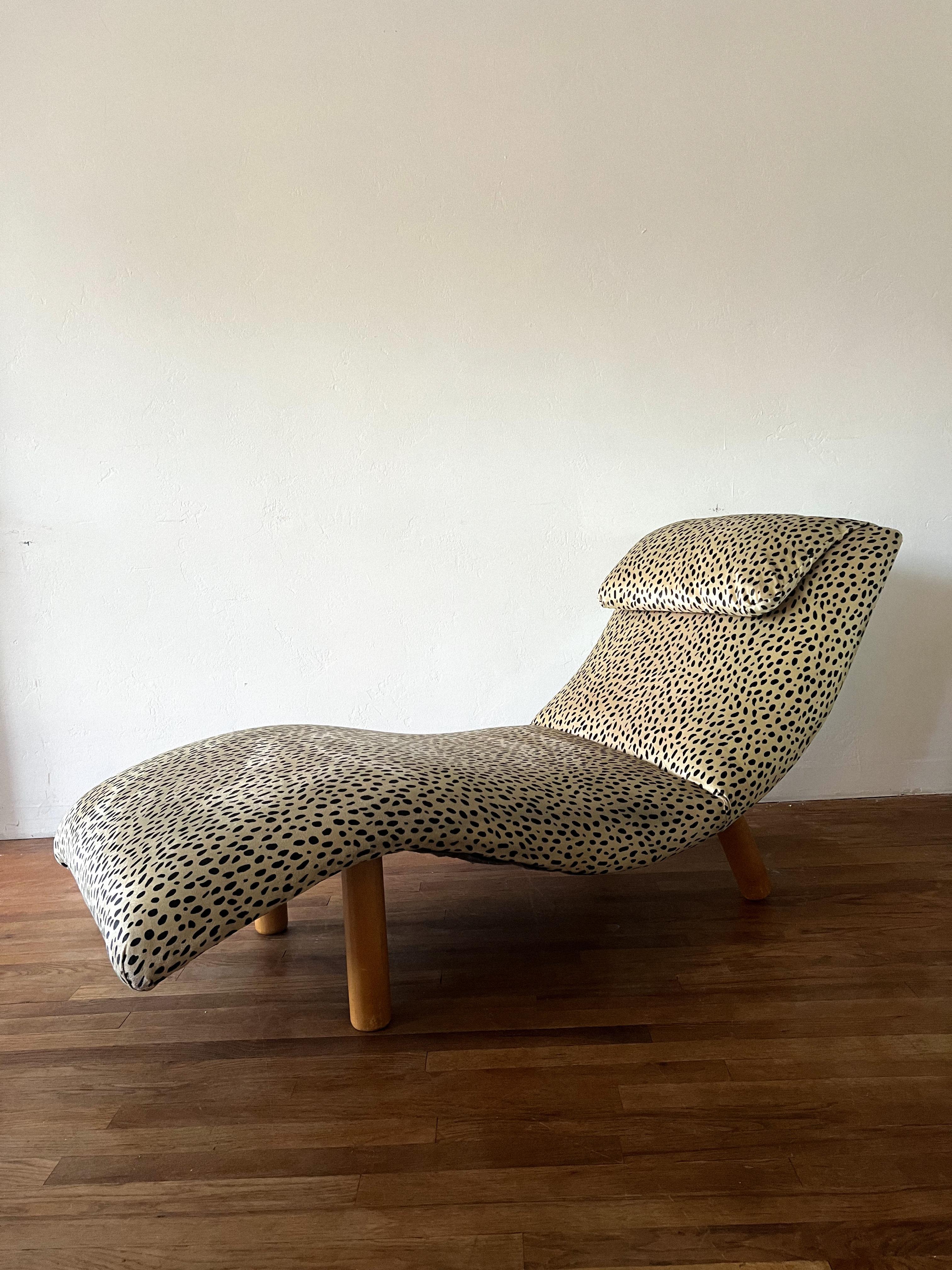 MCM Wave Chaise Attributed to Enricho Bartolini For Sale 3