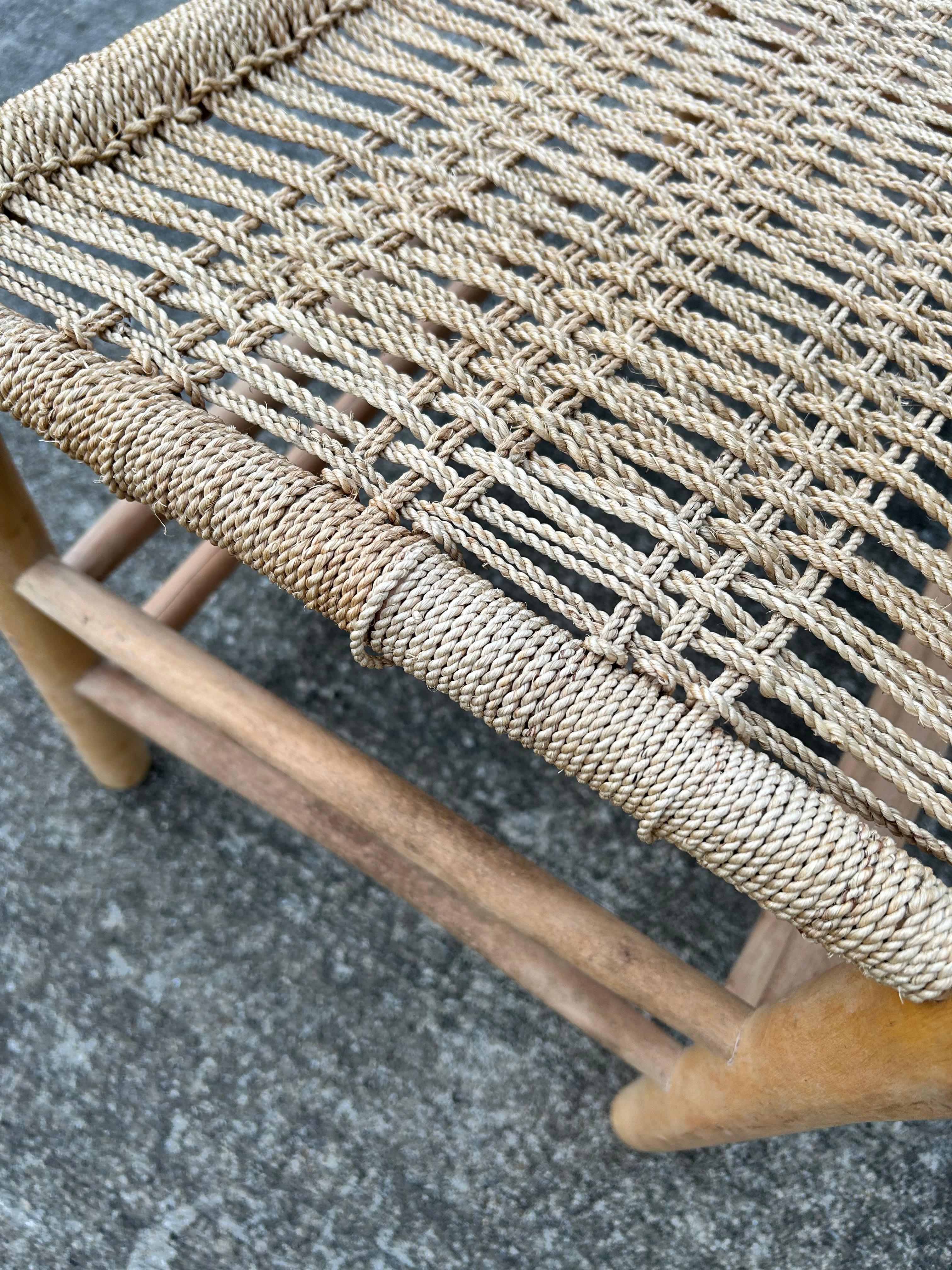 MCM Woven Bench Seat in Style of Charlotte Perriand 1