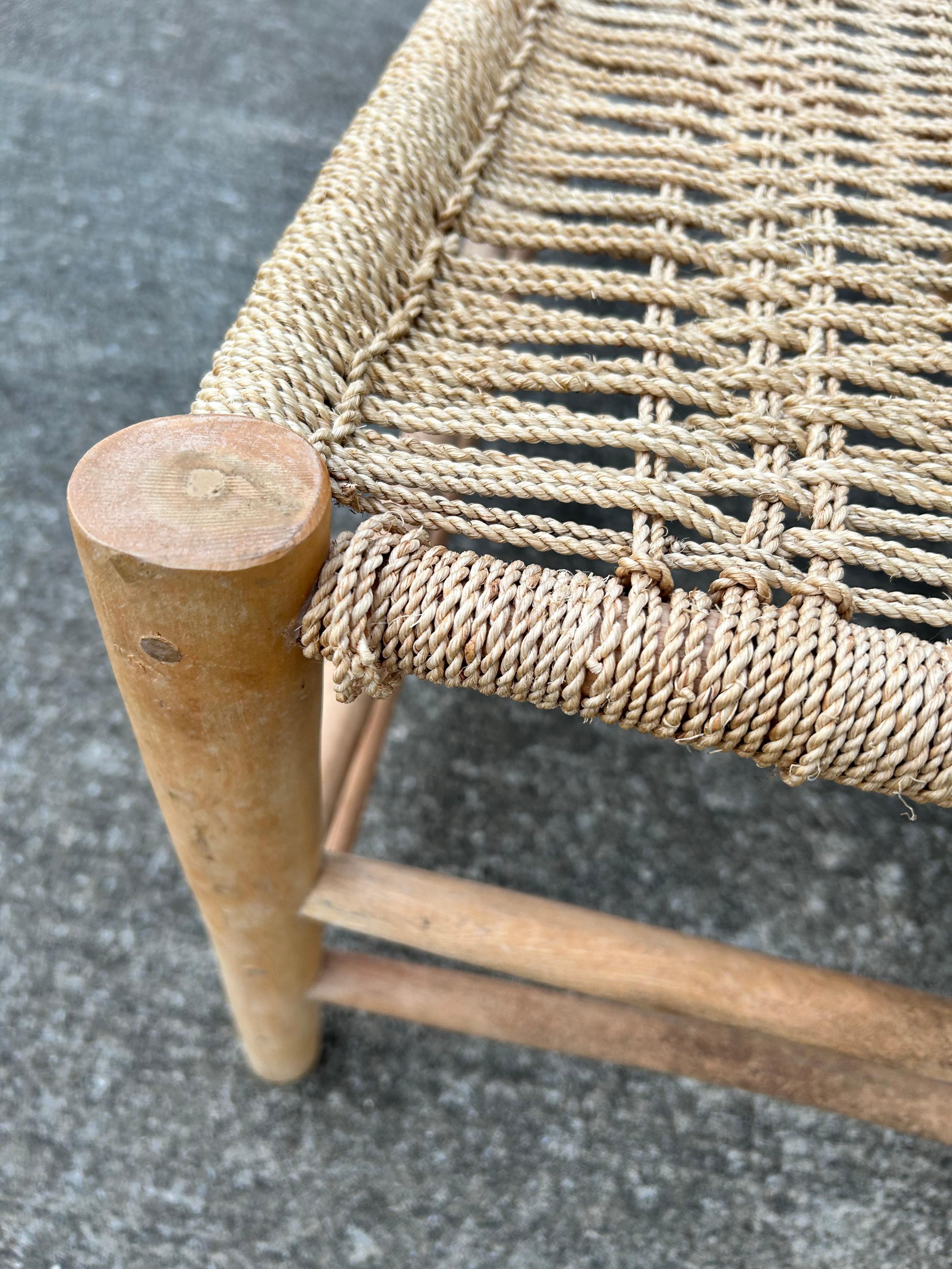 MCM Woven Bench Seat in Style of Charlotte Perriand 2