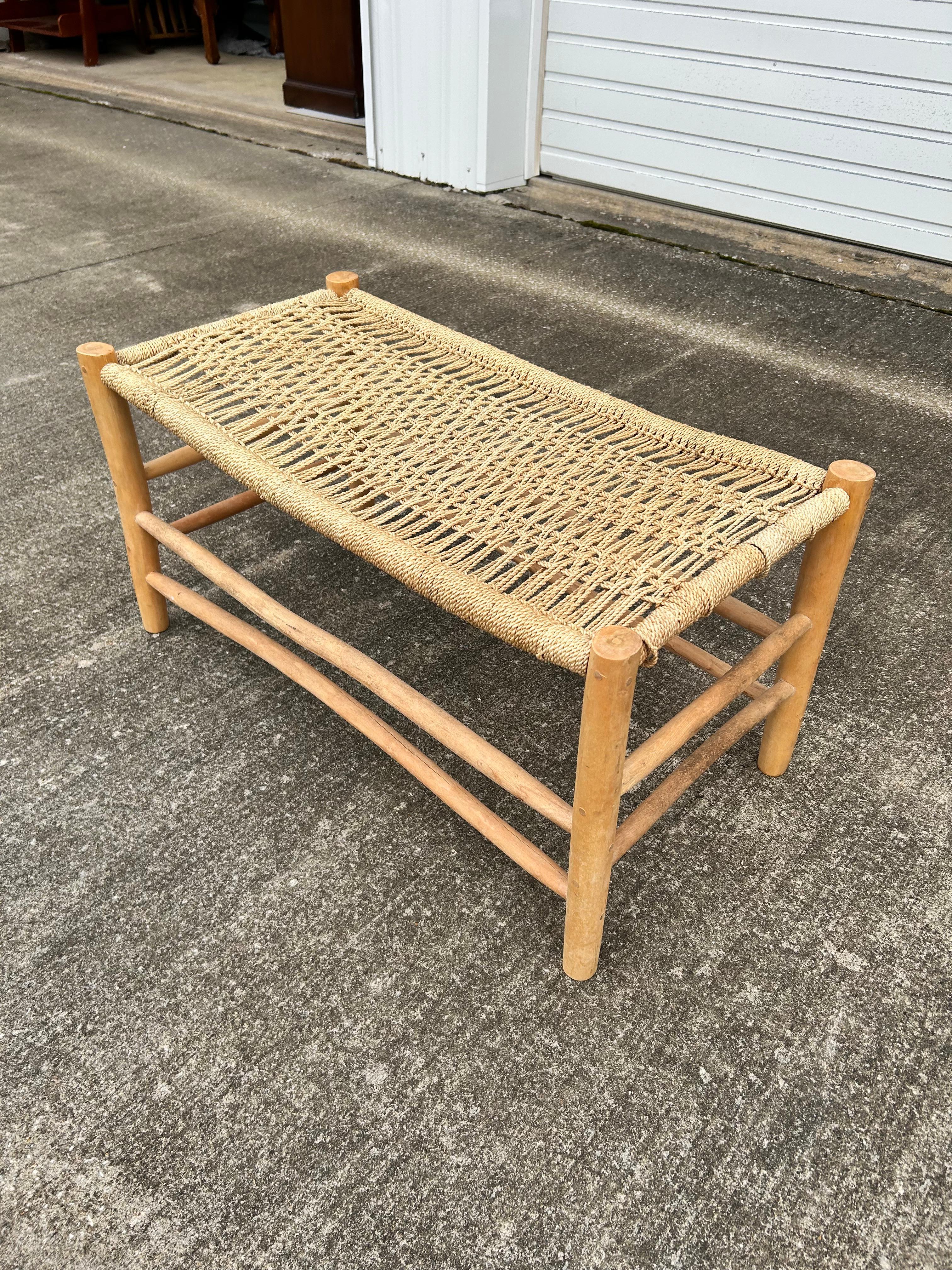 MCM Woven Bench Seat in Style of Charlotte Perriand 3