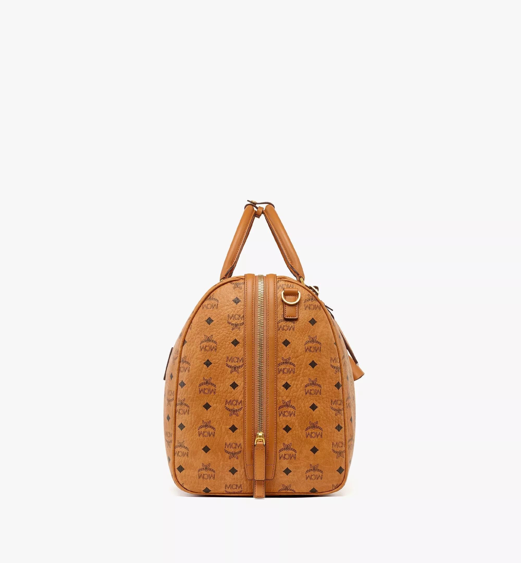 Orange MCM X Honey Dijon Ottomar Weekender in Visetos 55.5cm / 21.7