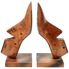 McNichol & Taylor Wood Shoe-Mold Bookends