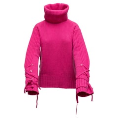 McQ Alexander McQueen Hot Pink Turtleneck Sweater