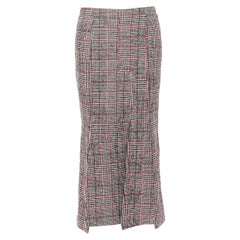 MCQ ALEXANDER MCQUEEN: falda midi plisada de tweed a cuadros multicolor IT38
