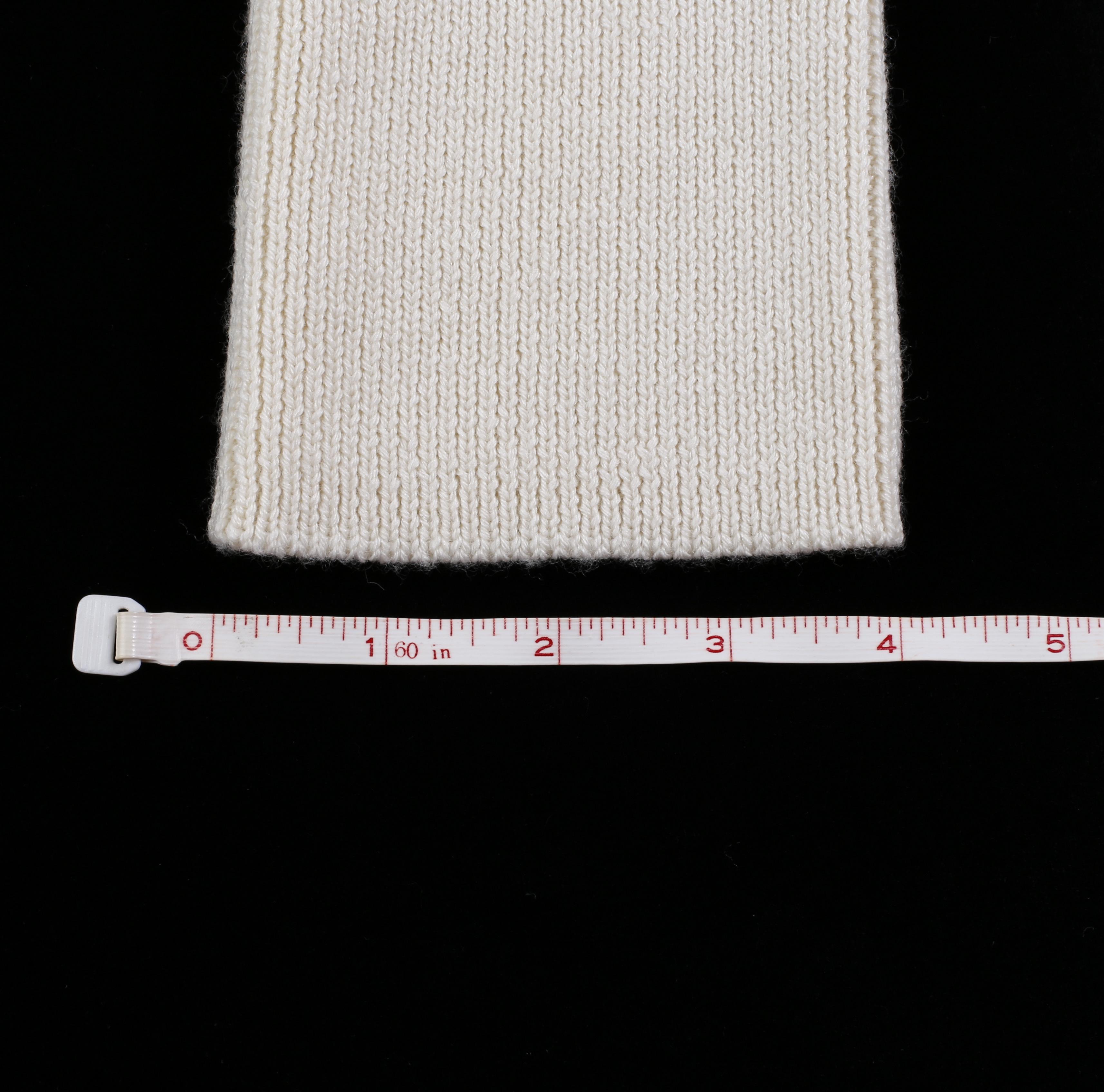 McQ Alexander McQueen Off White Ivory Wool Long Sleeve Turtleneck Sweater Dress im Angebot 6