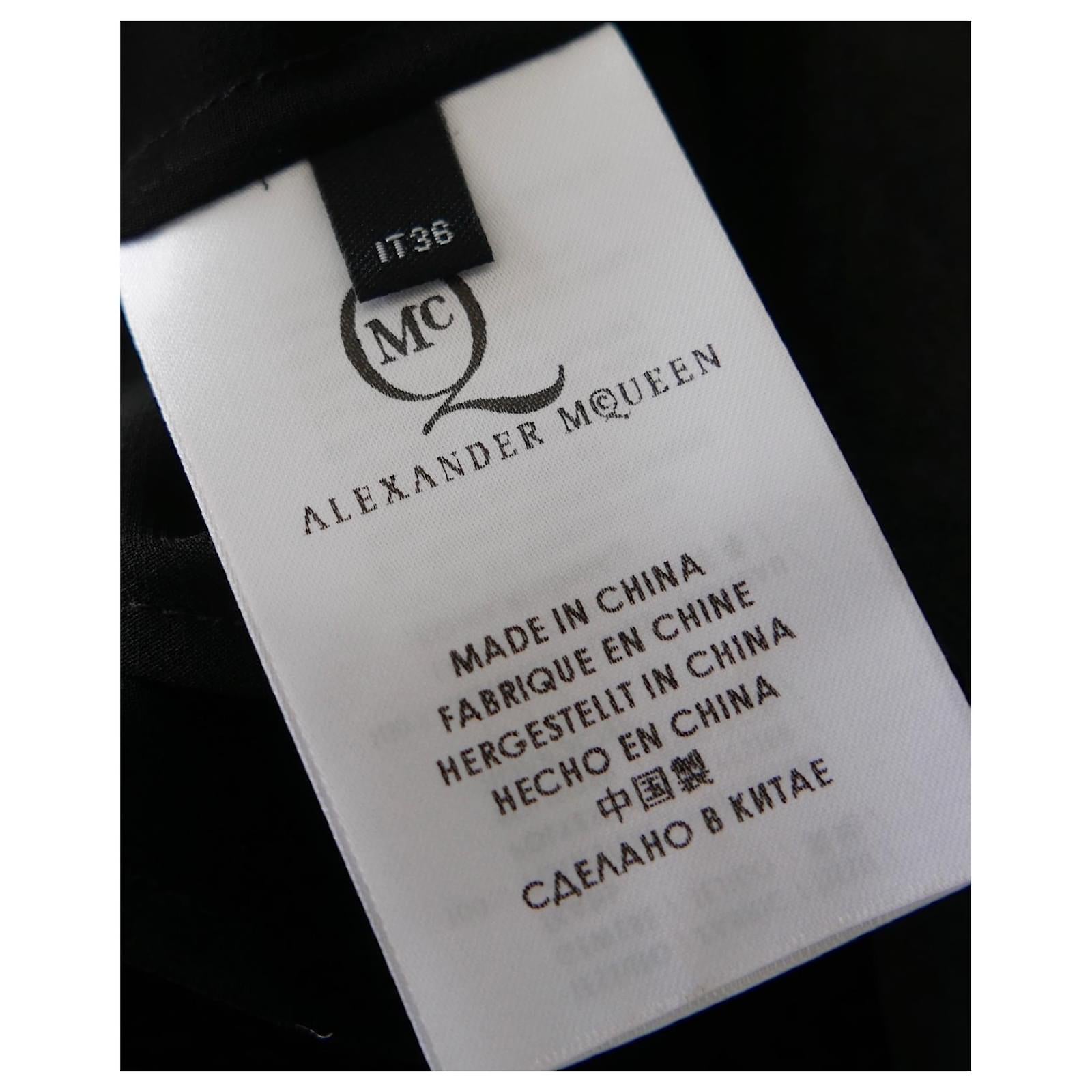 McQ Alexander McQueen Pre-Fall 2014 Leather Skirt Shirt Dress For Sale 2