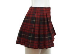 McQ Alexander McQueen Red Tartan Plaid Mini Kilt