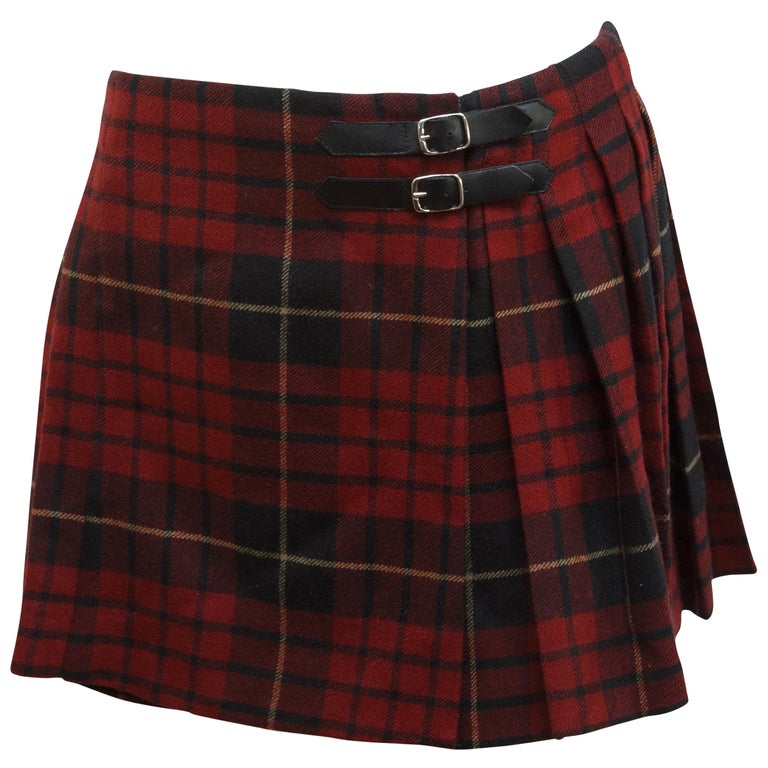 McQ Alexander McQueen Red Tartan Plaid Mini Kilt at 1stDibs | alexander ...