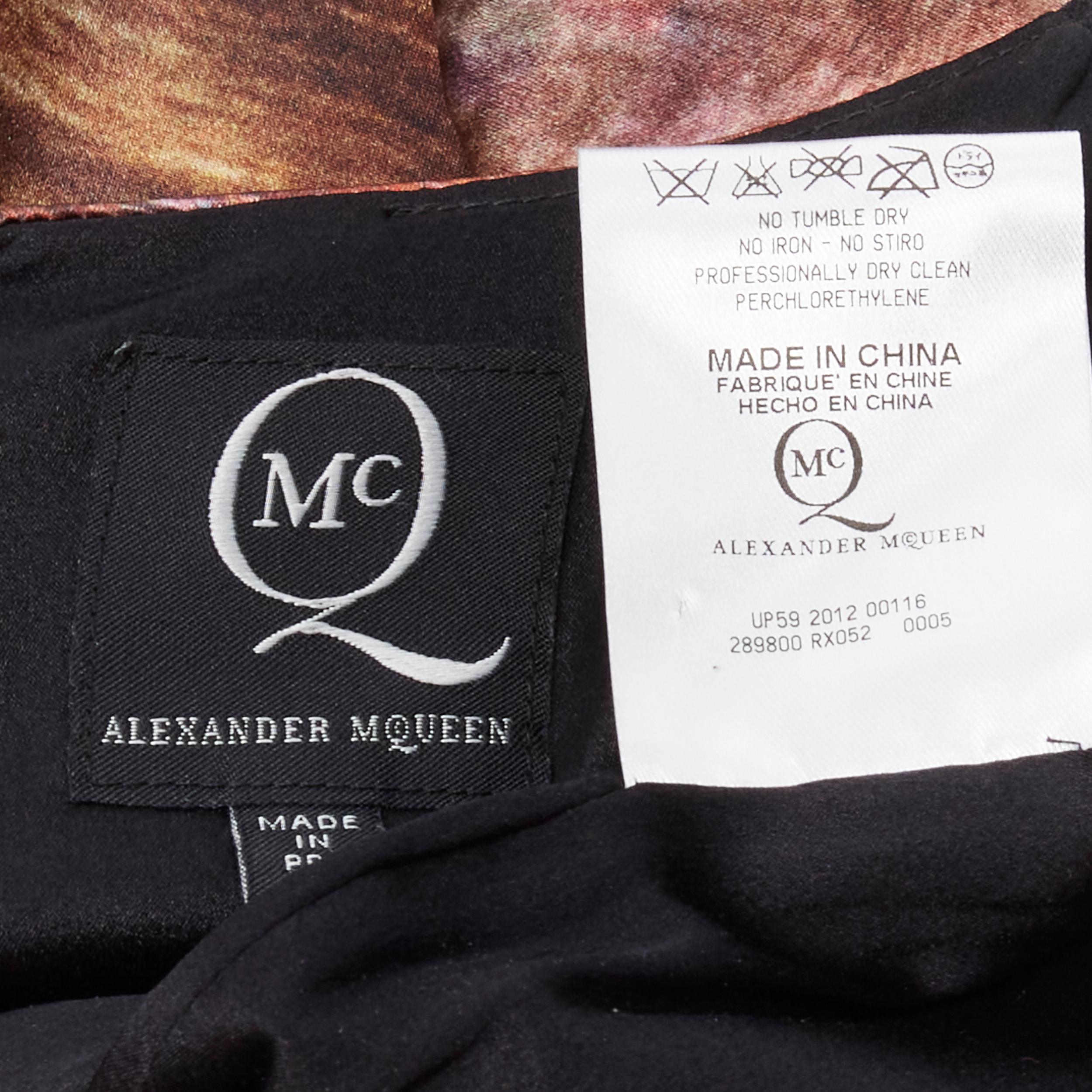 MCQ ALEXANDER MCQUEEN wolf photographic print silk dress IT36 XS 2