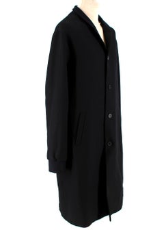McQ Black Wool Bomber Style Longline Coat - Size US S