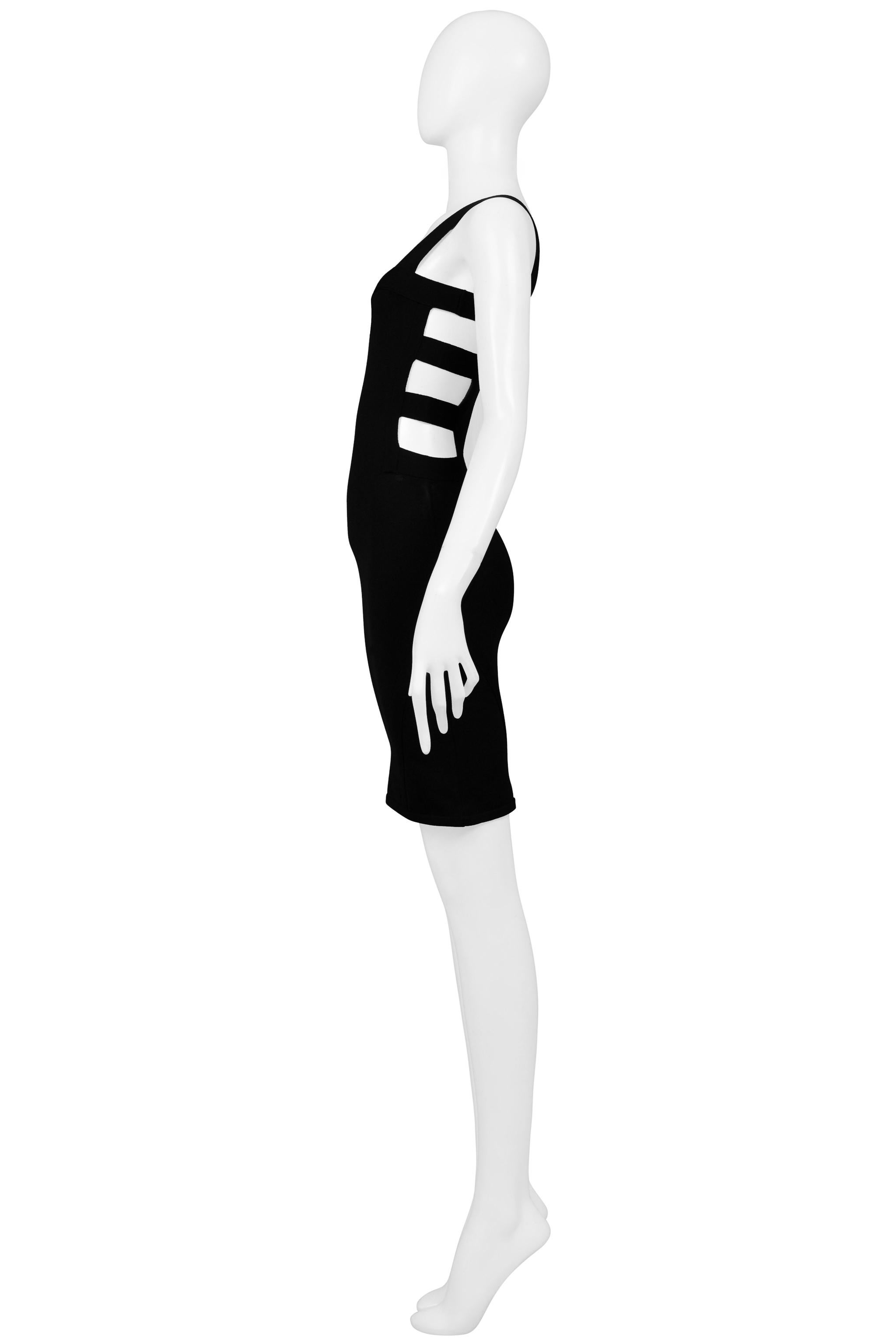 Women's McQ By Alexander McQueen Black Cut Out Mini Dress