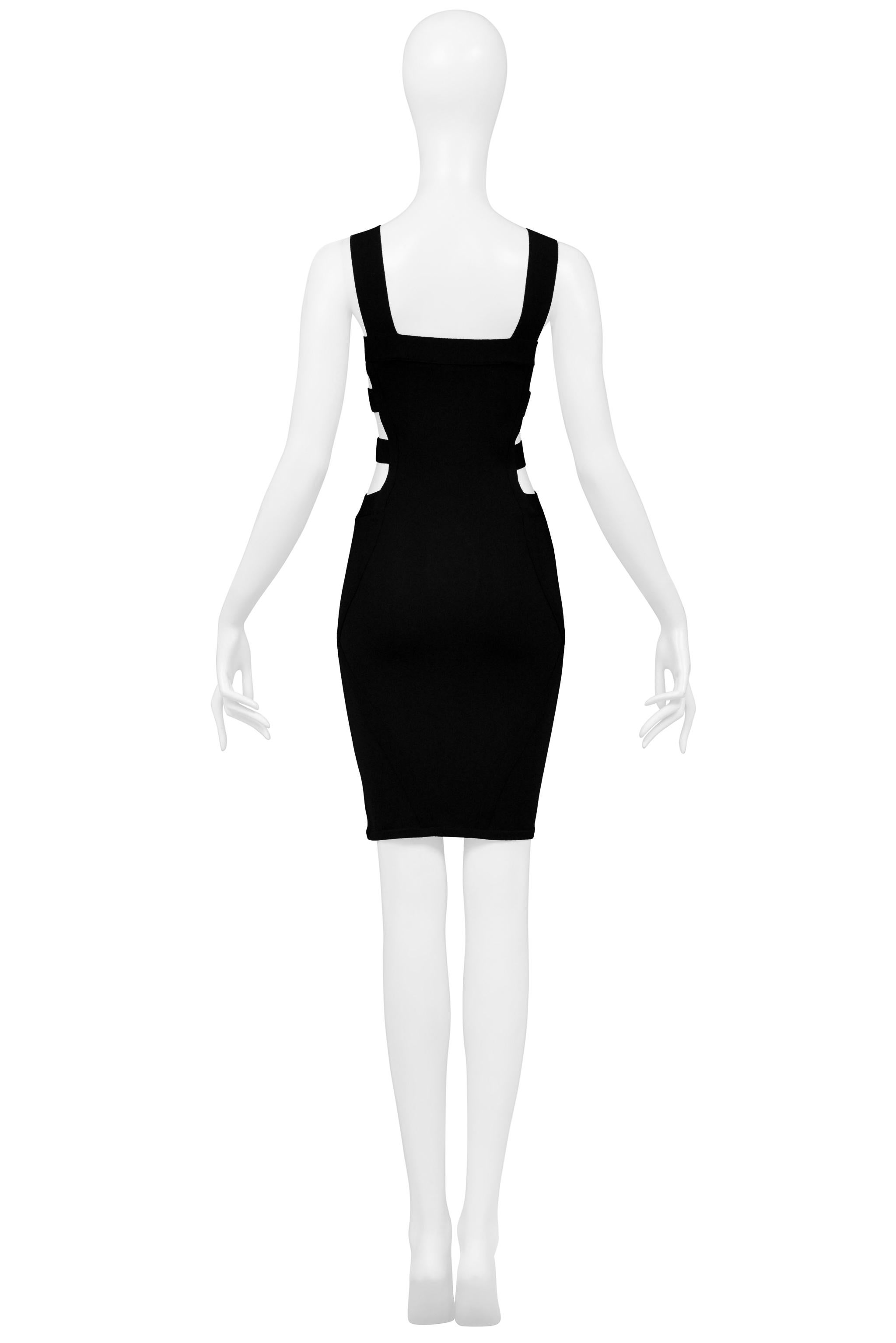 McQ By Alexander McQueen Black Cut Out Mini Dress 1