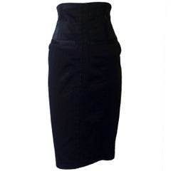 McQ by Alexander McQueen Black High-Waist Corset Skirt 