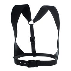 McQ by Alexander McQueen Black Leather Harness Belt Size S